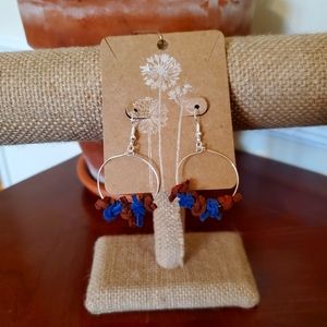 Leather knotted earrings